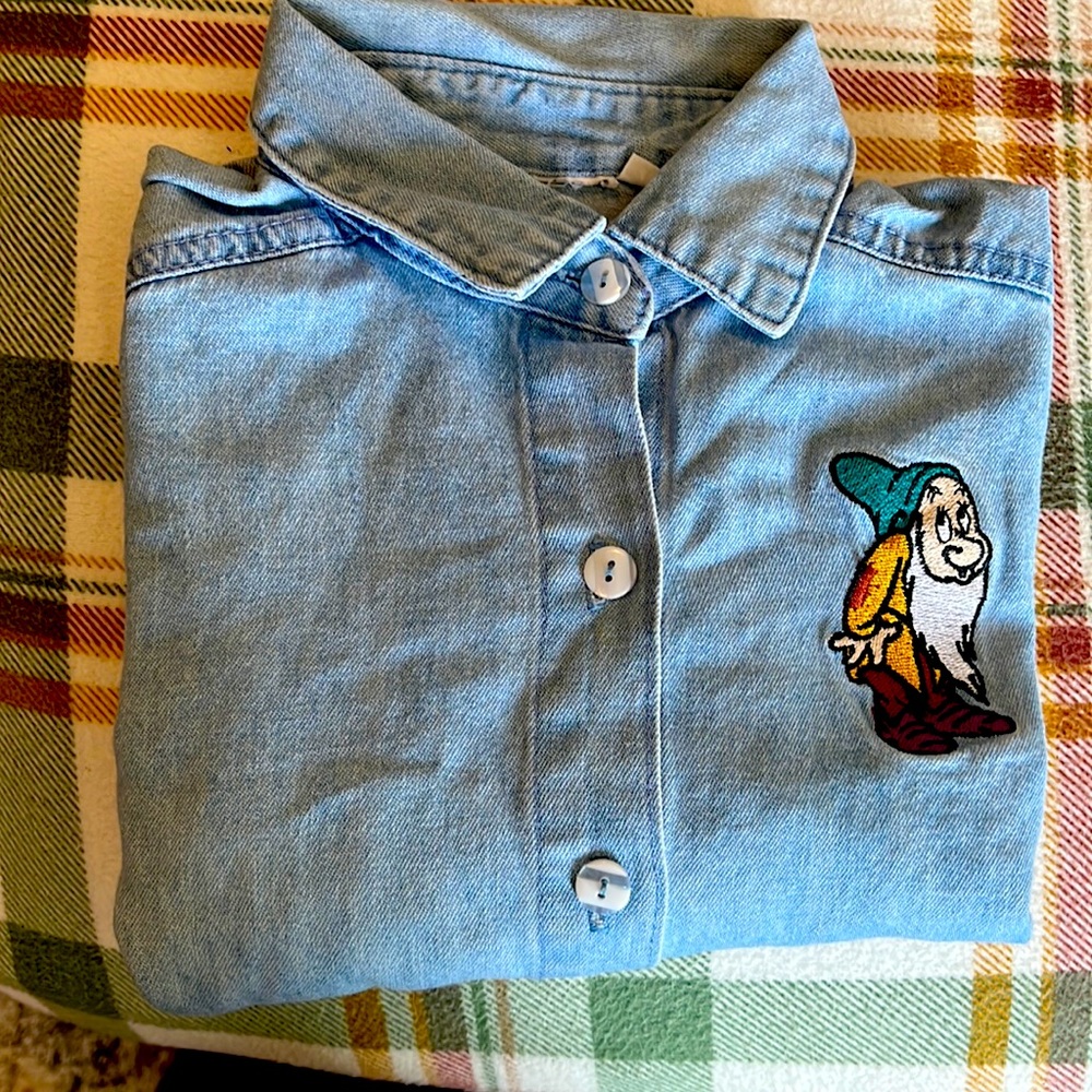 Vintage Disney “Bashful” denim button up